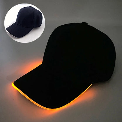 LED Lighted Up Baseball Cap - Adjustable -  Boné Futurista Led - Ciclismo - Esportes Noturnos - Ajustável