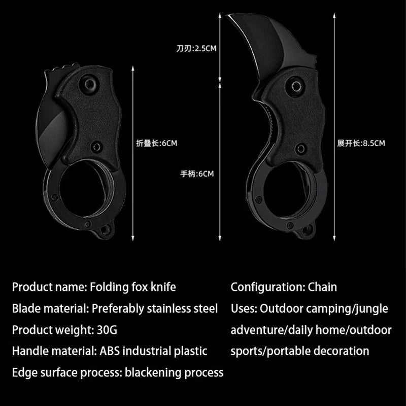 Discreet Pocket Knife Portable EDC Key Knife - Discreto Canivete de Bolso Portátil Estilo Chaveiro-Garra - Alta Qualidade
