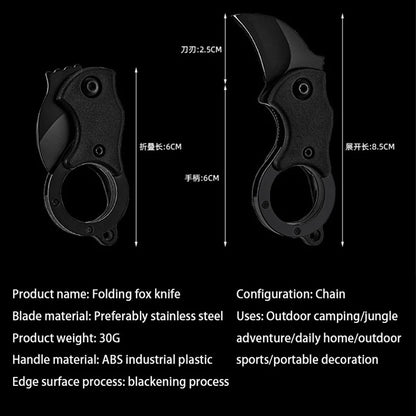 Discreet Pocket Knife Portable EDC Key Knife - Discreto Canivete de Bolso Portátil Estilo Chaveiro-Garra - Alta Qualidade