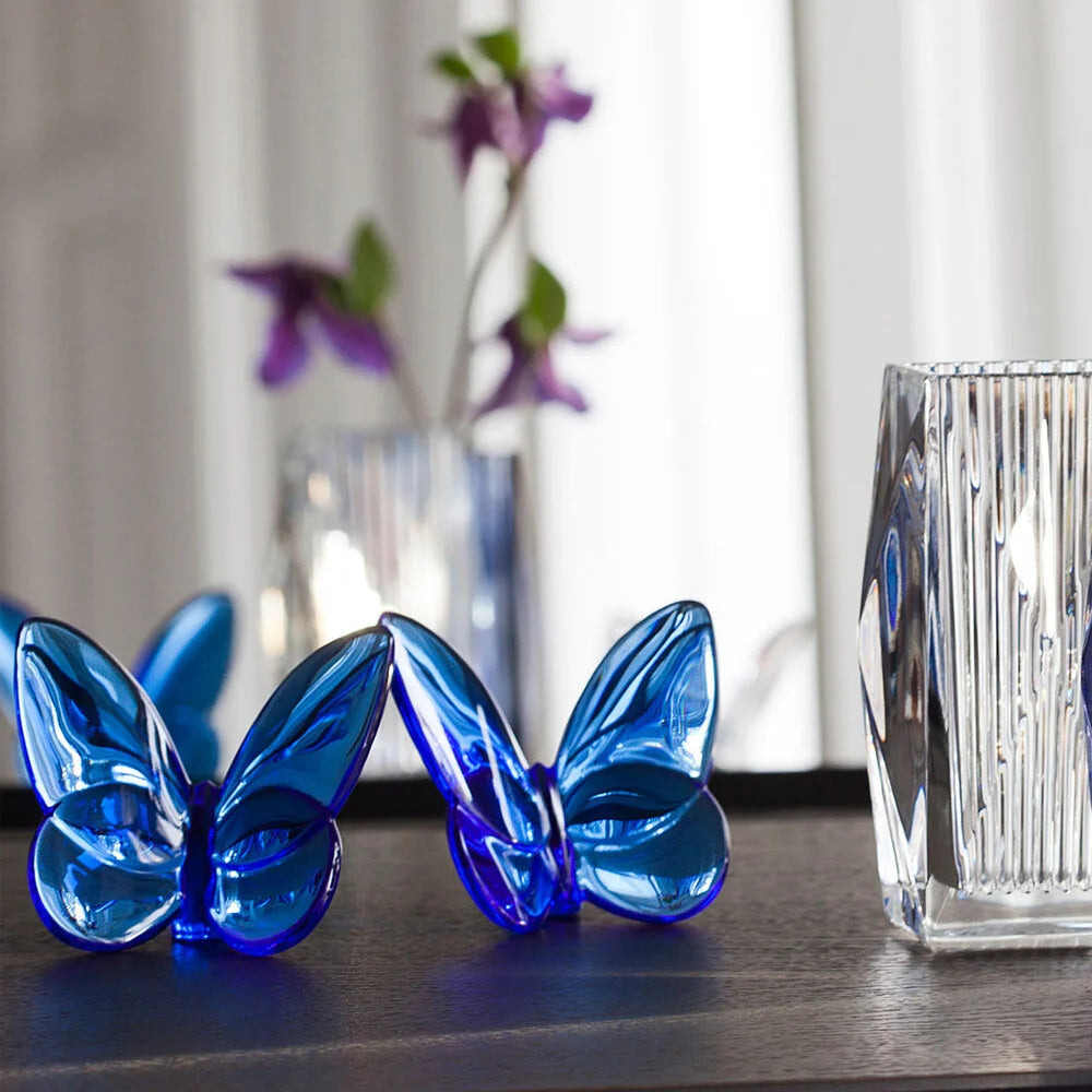 Baccarat Crystal Butterfly Replicas - Art Collectible Cold Color - Fine Material - Réplicas das Célebres Borboletas em Cristal Baccarat – Objeto de Arte Colecionável em Cores Frias – Material Fino